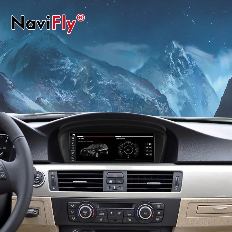 Top NaviFly ID7 4G RAM Android 9.0 car dvd gps player for BMW 5 Series E60 E61 E63 E64 E90 E91 E92 CCC CIC MASK Car gps navigation 1