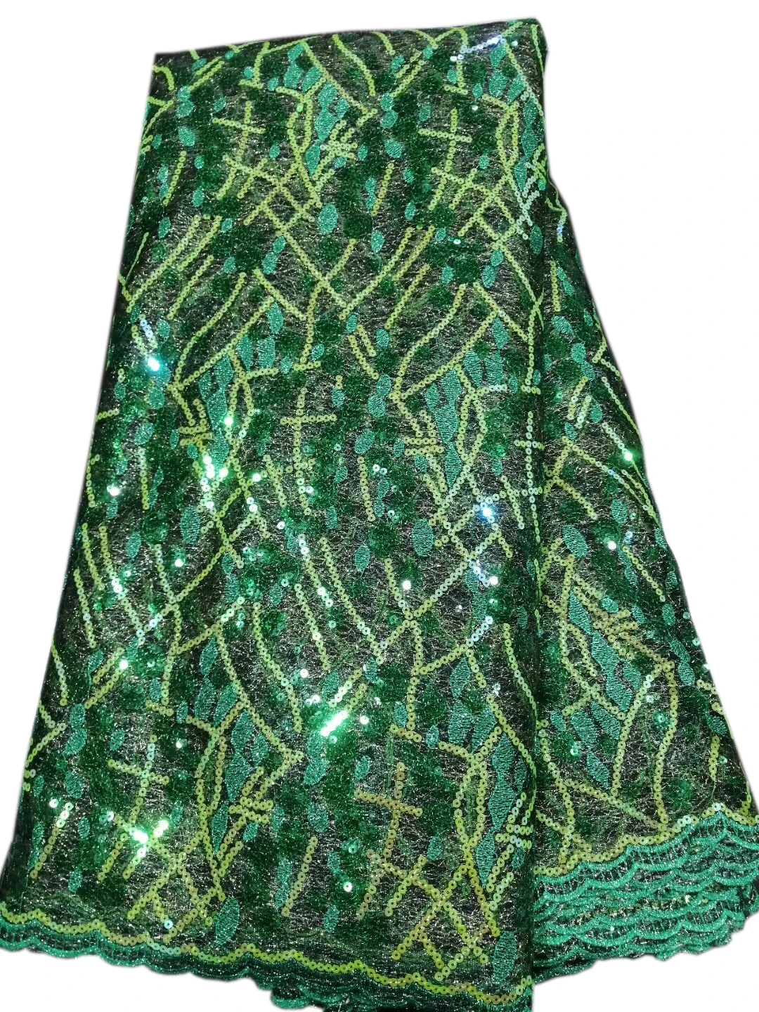 

high quality green applique lace fabric emerald green lace fabric nigerian lace fabrics high quality lace fabric DYSZP12