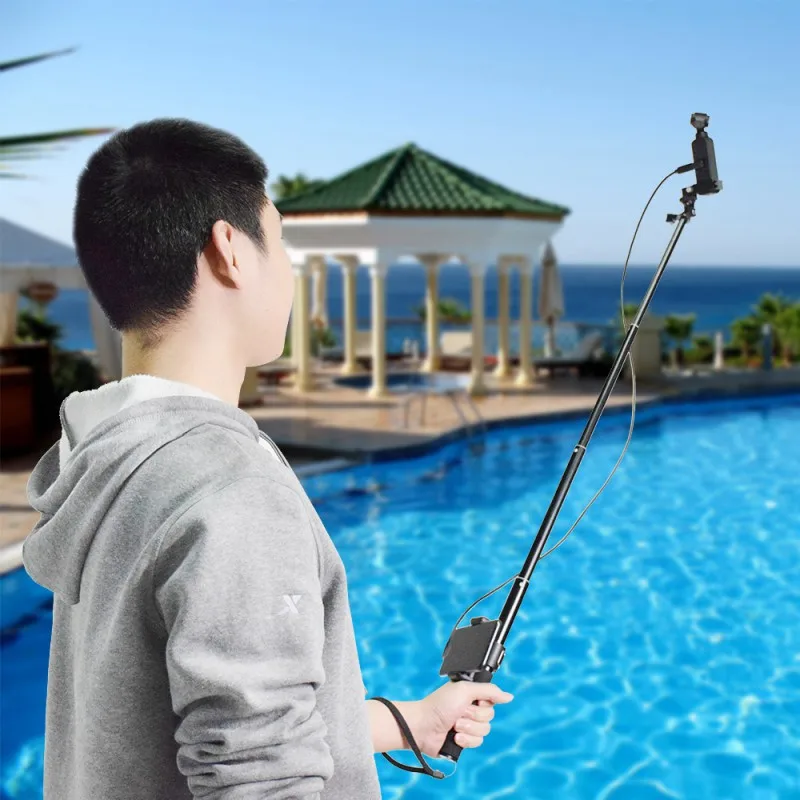 Для DJI Osmo карман ручка штанга для селфи удлинение рукояти полюс с 100 см Тип-C кабель удлинитель для DJI osmo карманные аксессуары