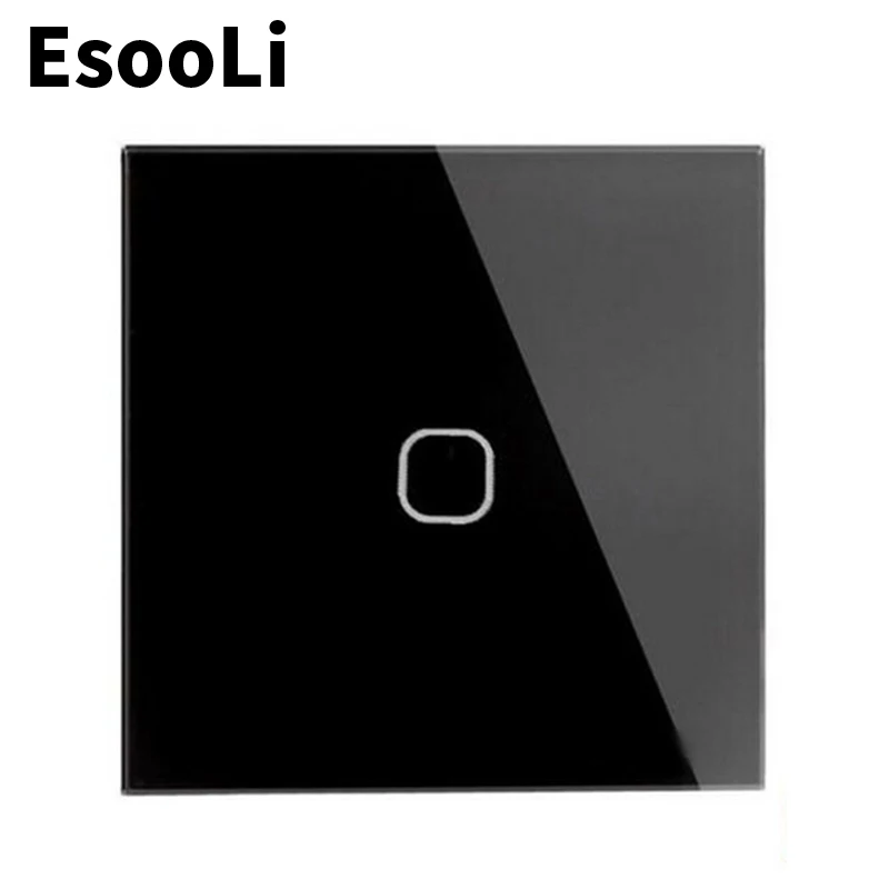 Настенный сенсорный выключатель EsooLi стандарта ЕС/Великобритании переключатель