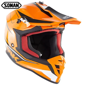 

Flip up Motocross Helmets Full Face Retro ECE Original Motorcycle Helmet casco capacete moto Motorbike For Soman SM633