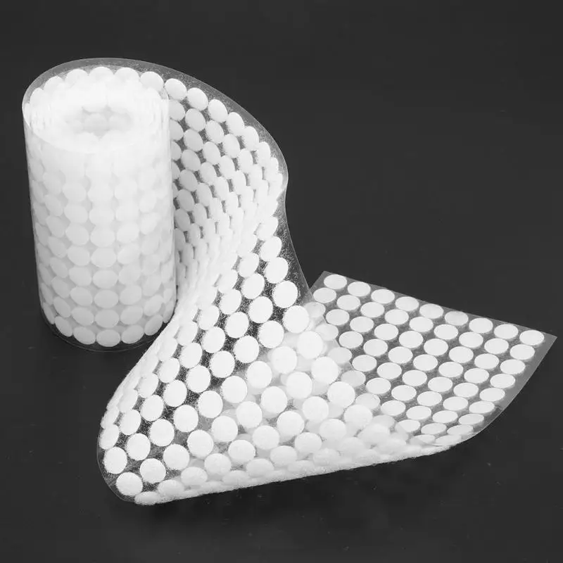 

500 Pairs 10mm Self Adhesive Fastener Tape Dot Sticker Tape DIY Nylon Double-sided Round Flex Glue for Craft DIY Accessories NEW