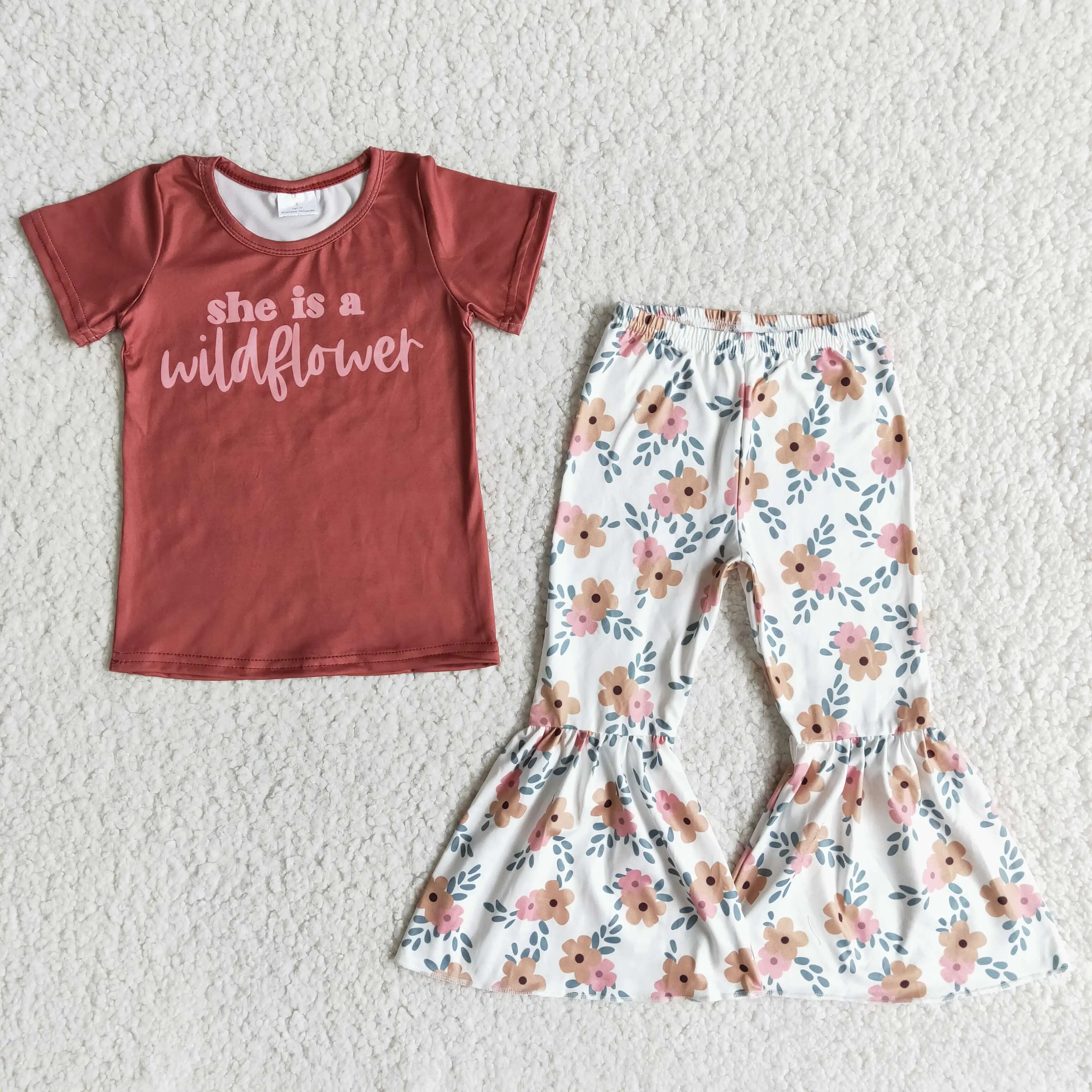 2022 Kids Clothing Blame It All On My Roots Bell Pink Boutique Clothes