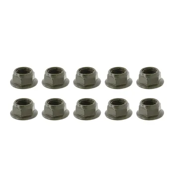 

10PCS M10x1.25 Nylon Flange Nut for Polaris RZR Sportsman Scrambler Ranger 7547333 fine thread Flanged Hex Nut Flange Nuts