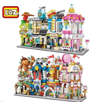 

LOZ Mini Bricks City View Scene Mini Street Architecture Model Building Block Toys Gaming Room Candy Shop Store Xmas kids gift