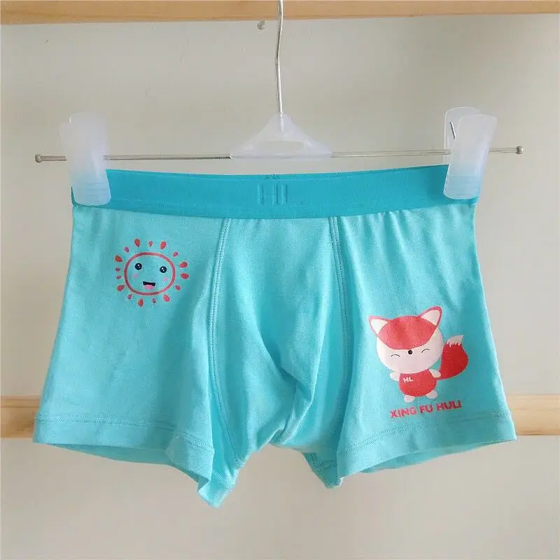 5pcs/lot Pure Color Boys Boxers Test Fever Cotton Underwear Shorts Kids Briefs Clothes Boy Shorts Pants