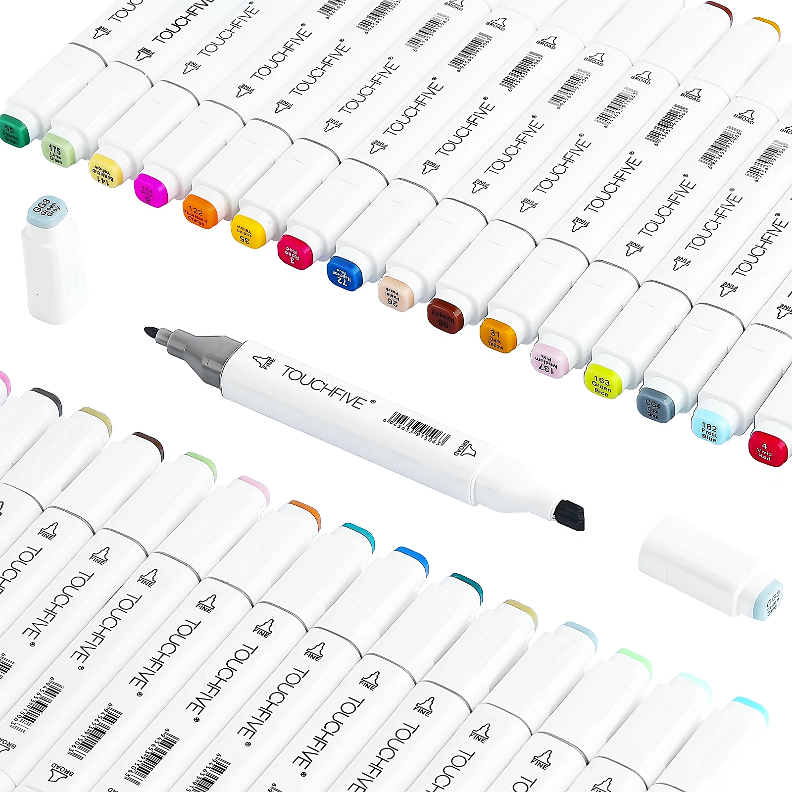 168 Colors Pen Marker Set Dual Head Sketch Markers  Touchfive Art Supplies  Markers - Art Markers - Aliexpress