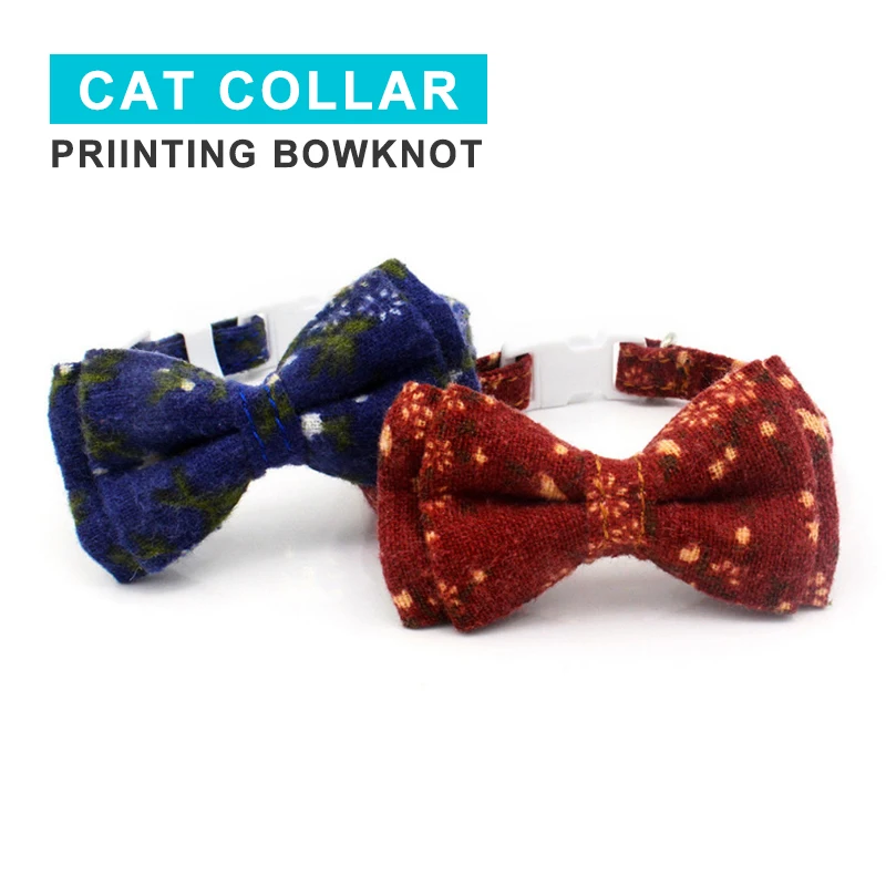 

Floral Pets Dogs Cats Chain For Small Dog Adjustable Comfortable Soft Bowknot Cats Collar Cloth Strap Pets Accessorys XS/S