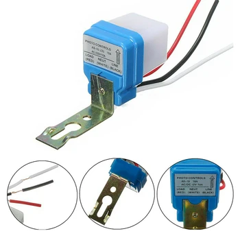 

Rainproof Schools 12V 10A Wide Use Automatic Photo Electric Sensor Street Light Switch Auto On Off Mini Easy Install Gardens