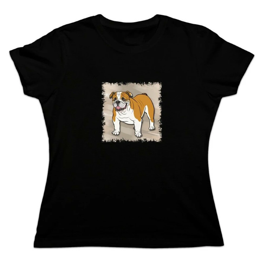 English Bulldog Pet Dog Women'S Novelty T Shirt Apparel Casual Tee