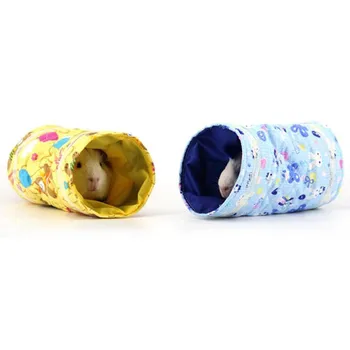 

2020 Cloth Channel Chinchillas Hamster Tunnel Warm Toy Small Guinea Pig Hamster Toy Tubes Tunnels Spring Hamster Cage House