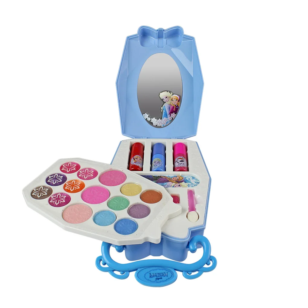Ideal  Disney Water-Soluble Cosmetics Toy DIY Beauty Makeup Training Handbag Box Kid Child Intelligent Toy