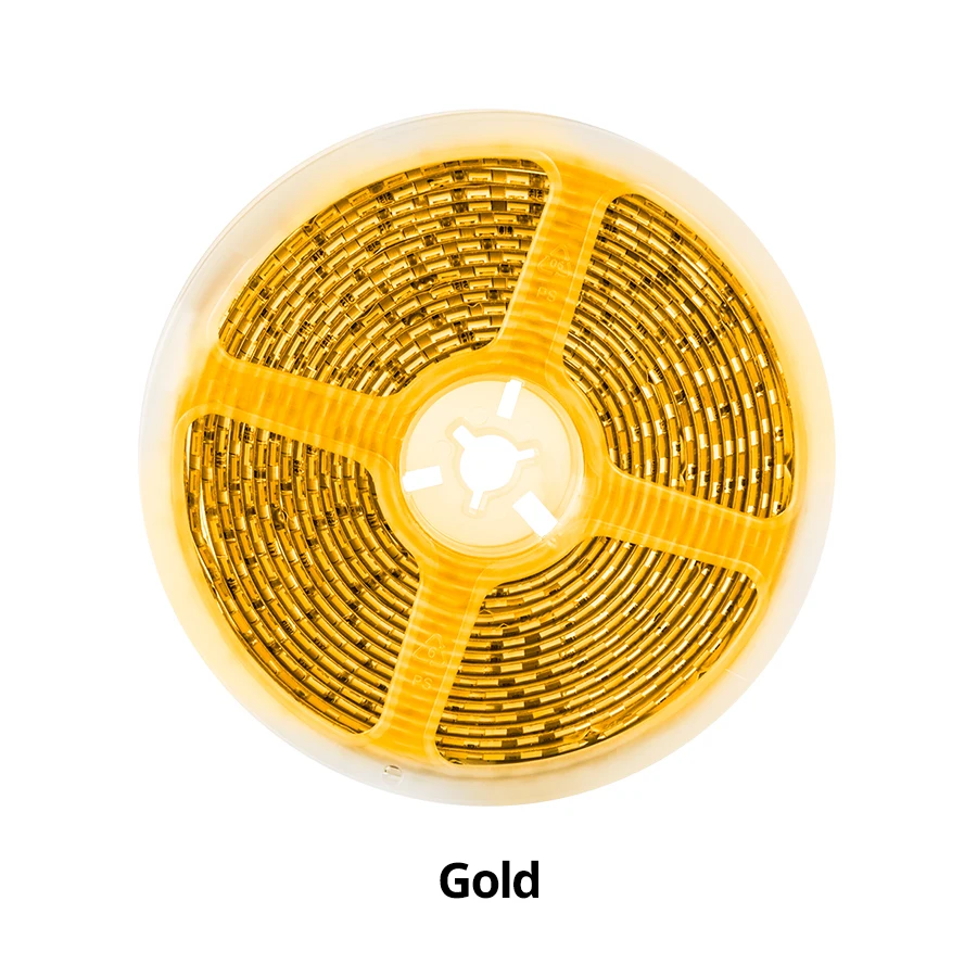 Светодиодный светильник, диодный светодиодный светильник, лента с подсветкой, 12 В, 5 м, 600 светодиодный, 5054, IP68, водонепроницаемый, белый, теплый, белый, красочный, домашний декор, светильник ing - Цвет: Golden Yellow