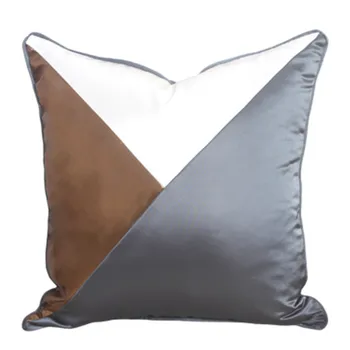 

DUNXDECO Cushion Cover Square Decorative Pillow Case Modern Simple Geometric Patchwork Artistic Chair Coussin High Density