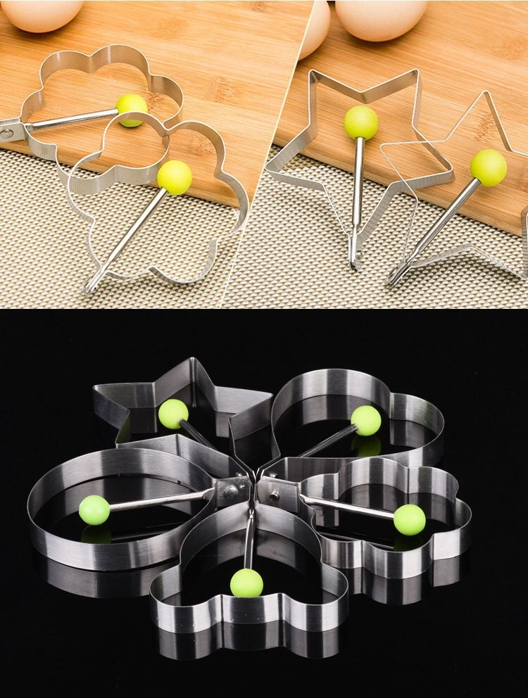 創造的な朝食のための卵型リングステンレス鋼卵パンケーキ型リングキッチン用品 【特別セール品】