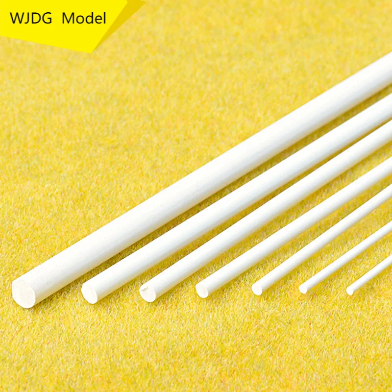 Barras redondas de plástico ABS para soldar, 10 Uds., blanco, para casa, arena, mesa, modelo de construcción, directo, 1mm-10mm de longitud, 25 cm