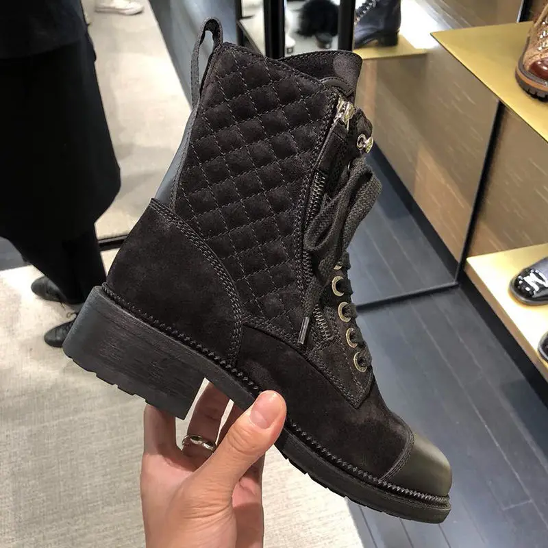Зимняя обувь; женские армейские ботинки; женская обувь на шнуровке; Zapatos De Mujer; Botas Mujer; черные сапоги до бедра; классическая обувь на платформе
