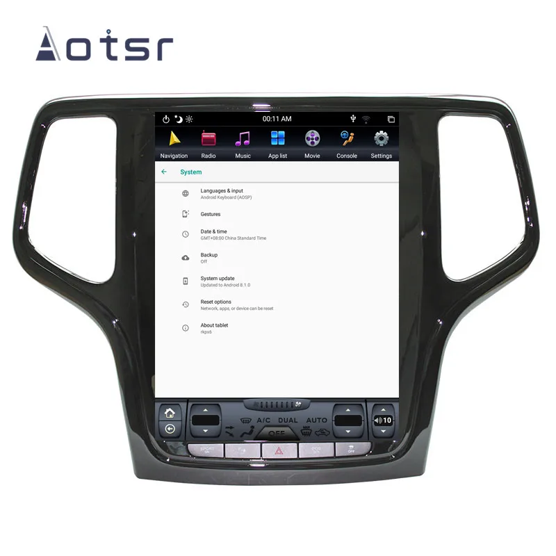Best Android 8.1 Tesla style DVD multimedia player GPS navigation for JEEP Grand cherokee 2014+ car radio player Auto stereo headunit 5