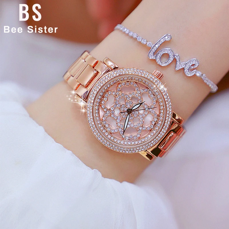

Women Watches Luxury Brand Big Diamond Watch Waterproof Ladies Wrist Watches Rose Gold Watches For Women Relogio Feminino 2019