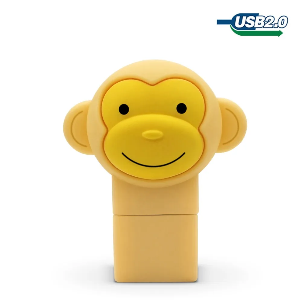 Флеш-накопитель 16 ГБ 32 ГБ 64 Гб модель животных милая обезьяна usb флеш-накопитель 4 ГБ 8 ГБ usb2.0 карта памяти Подарочная флешка