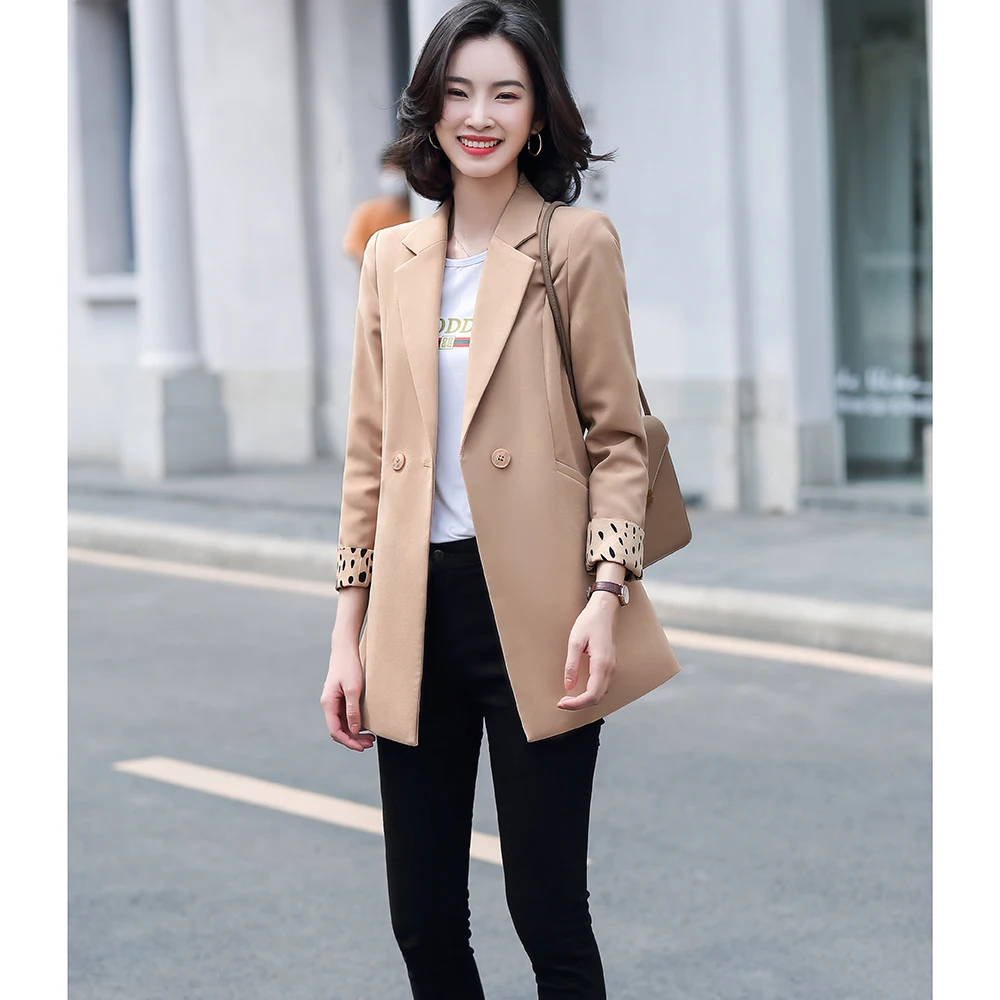 

Formal Outwear Women Blazers and Jackets Autumn Single-row Button Blazer Elegant Ladies Blazer Office Work Wear Female Jacket