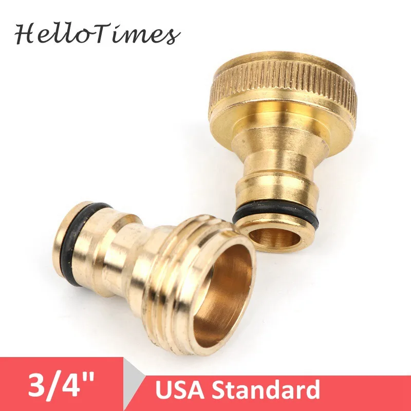 2pcs NPT 3/4" thread quick connector garden water gun joint USA Standard faucet tap adapter pipe/hose | Дом и сад