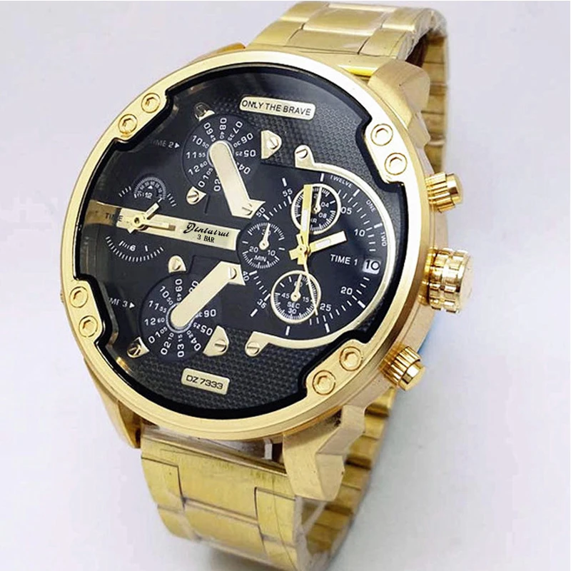 Лидирующий бренд, Роскошные мужские часы с большим циферблатом, военные кварцевые часы для мужчин, деловые повседневные спортивные мужские наручные часы, Relogio Masculino