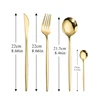 Dinnerware Gold Cutlery Set 304 Stainless Steel Luxury Flatware Home Silverware Fork Spoon Knife Kitchen Dinner Set Dropshipping ► Photo 2/6