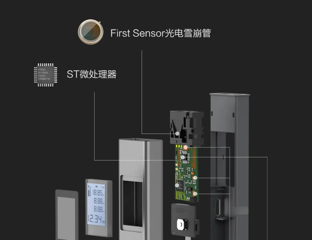 Xiaomi Duka лазерный дальномер 40 м LS-P USB flash зарядка дальномер Высокоточный измерение портативный дальномер