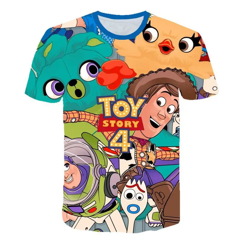 

New pattern Hot Sales Toy Story 4 3D Printed Children T-shirt Fashion Summer Short Sleeve kids Cartoon Boys and girls T shirt