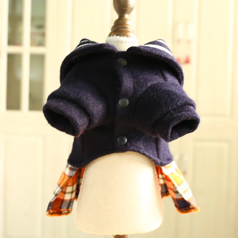 PETCIRCLE одежда для любимца Мишка Померанская собака одежда осень и зима мода маленький Кара японский студент шерстяное платье