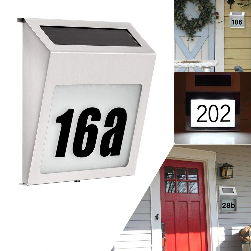

BRELONG LED Solar Outdoor Wall Light Waterproof Motion Sensor House Number Indicator Light Body Sensor