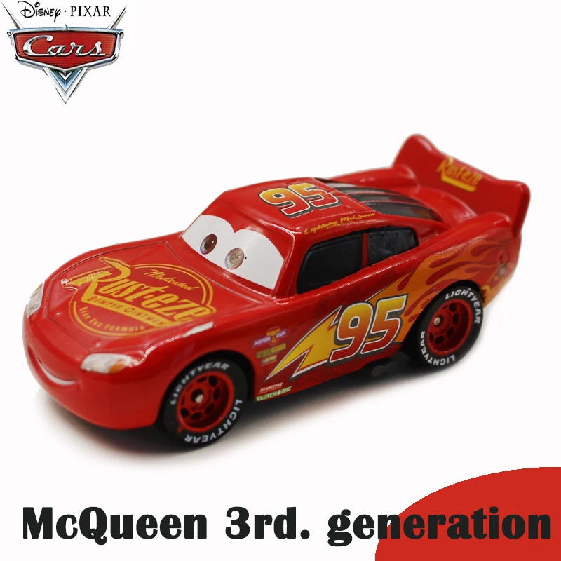 Подлинные Disney Pixar Cars классика 3 поколения Racing McQueen красный синий серый цвет дети