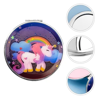 

1Pc Unicorn Makeup Mirror Stylish Durable High Quality Small Mirror Pocket Mirror Mini Mirror for Girl Travel Gift