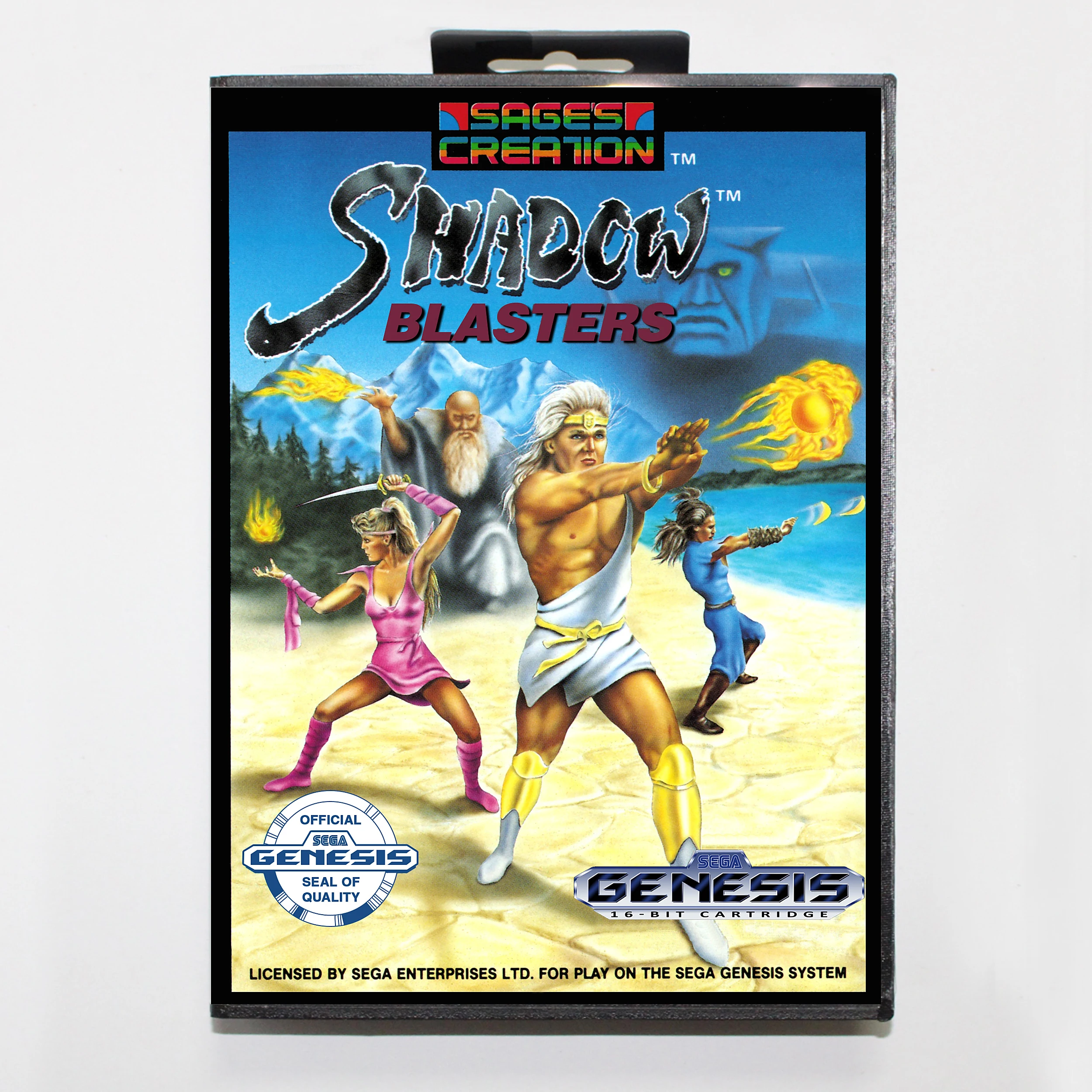 Shadow Blasters с розничной коробкой 16 бит MD игровая карта для sega Mega Drive/Genesis