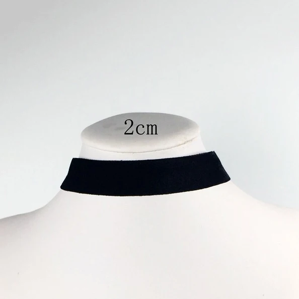 Gothic choker necklace Korean Fashion Womens Punk Gothic Soft Black Velvet Choker Necklace Girl Neck Jewelry Colar Feminino