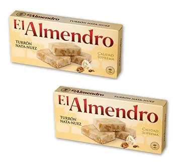 

El Almendro - Pack includes 2 Turrón Nata Nuez - Turron Nata-Nuez 200gr supreme quality