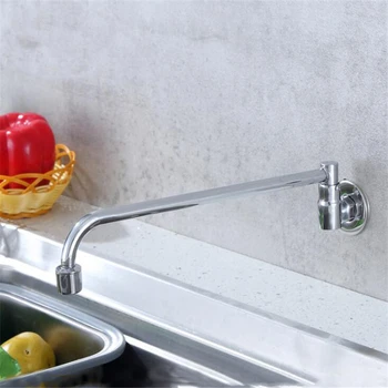 

Hotel Counter Semi-automatic Sink Faucet Tap Bathroom Mixer Tap Faucet Kitchen Accessories Wall Mounted Single Cold Faucet