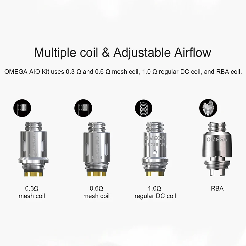 Think Vape OMEGA катушки 0.3ohm/0,6 ohm сетка катушка/1.0ohm Обычная DC катушка/RBA катушка для Thinkvape OMEGA AIO Pod Комплект