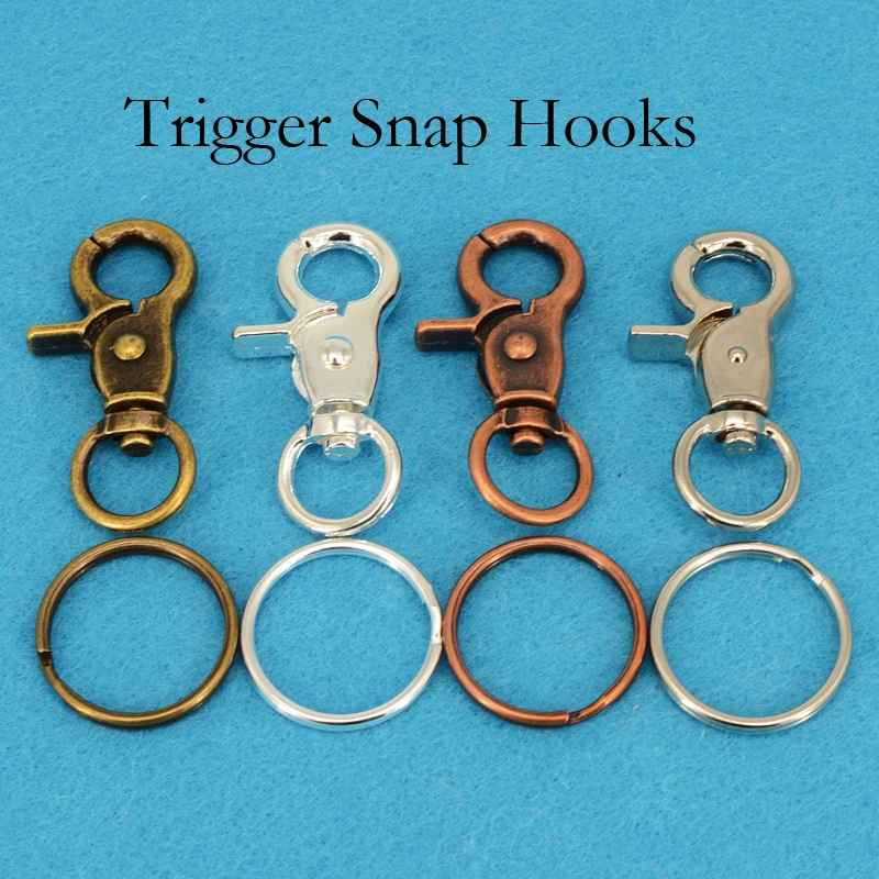 20 Sets Key Chain Trigger Snaps Swivel Clips, Heavy Snap Hook Swivel