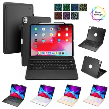 

Backlit Keyboard Case For iPad Pro 12.9 2020 Cover with Pencil Holder Touch Pad Bluetooth Keyboard Cover For iPad Pro 12.9 2018