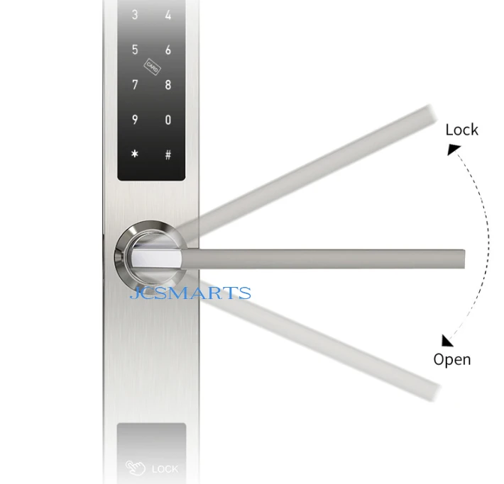 Европейский водонепроницаемый биометрический дверной замок с отпечатком пальца электронный умный дверной замок RFID карта кодовый замок для алюминиевой стеклянной двери