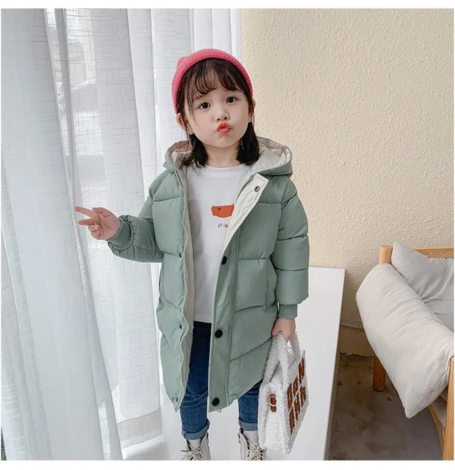 New Winter Kids Coats Children Boys Jackets Fashion Thick Long Coat Girls Hooded Outerwear Snowsuit 2-8Y Teen Children Clothes genuine fur coats & jackets