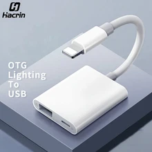Hacrin OTG адаптер для Lightning-USB 3 Камера Клавиатура OTG кабель конвертер данных для iPhone iPad для Apple ios 13 OTG адаптер