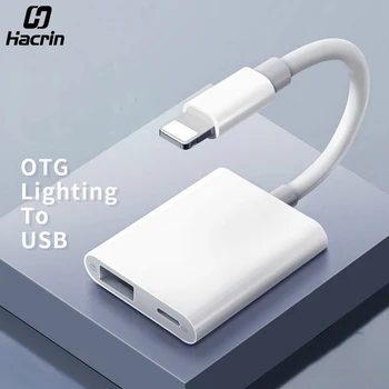 

Hacrin OTG Adapter for Lightning to USB 3 Camera Keyboard OTG Cable Data Converter for iPhone iPad for Apple ios 13 OTG Adapter