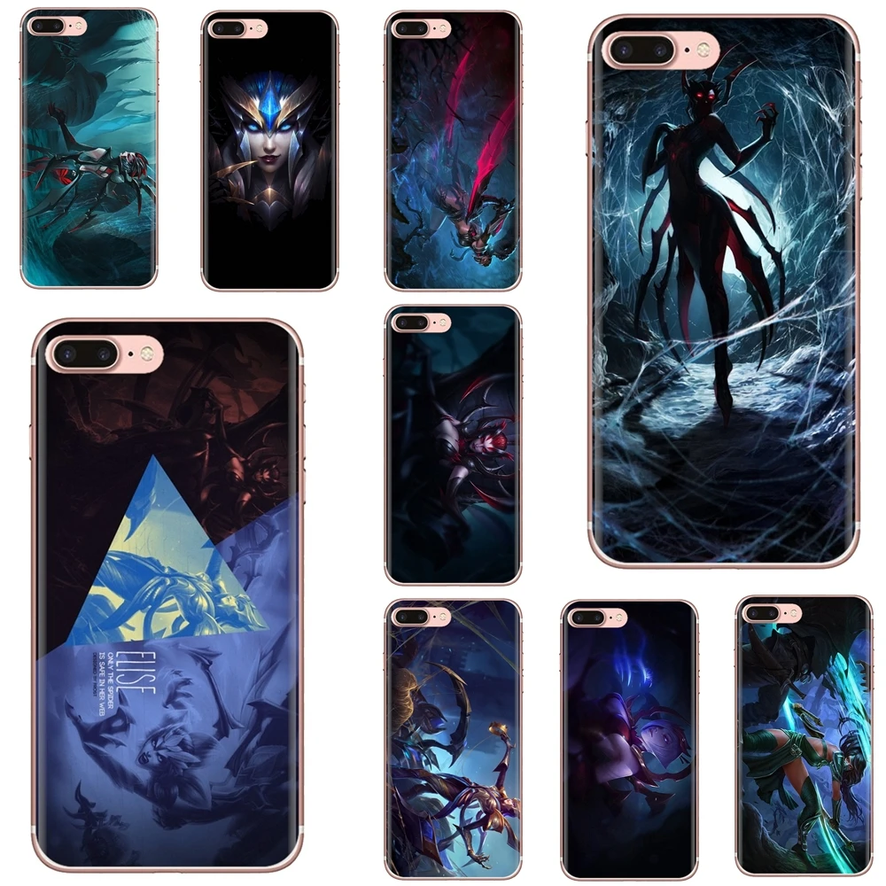 Силиконовый чехол для iPhone 10 11 12 Pro Mini 4S SE 5C 6 6S 7 8 X XR XS Plus Max 2020 LOL-S-League-S-of-Legends-Akali-Elise |