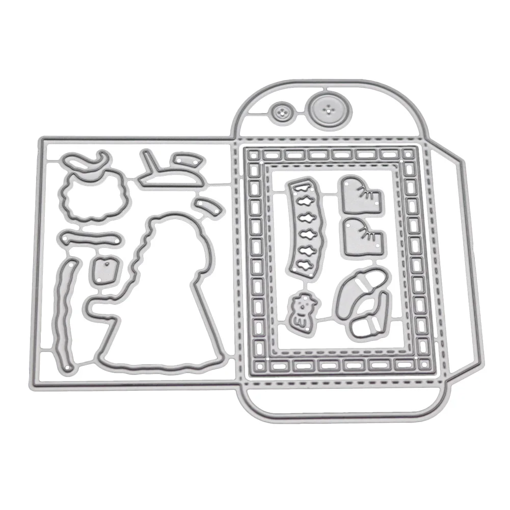 Blessing Santa Carbon Steel Cutting Dies Scrapbook Paper Craft Emboss Punch Stencil Mold TB Sale