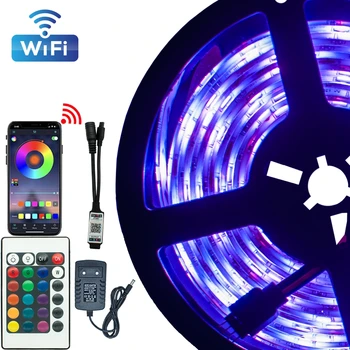 

LED Lights Strips WiFi luces Led RGB 5050 SMD 2835 DC 12V Waterproof Flexible Ribbon Diode Christmas LED Light 5M 10M 15M 20M