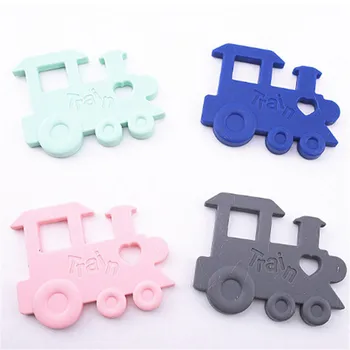 

1Pc Kids Teether Silicone Train Teething Toys Infant Chewable Pendant BPA Safe Beads Baby Care Bracelets
