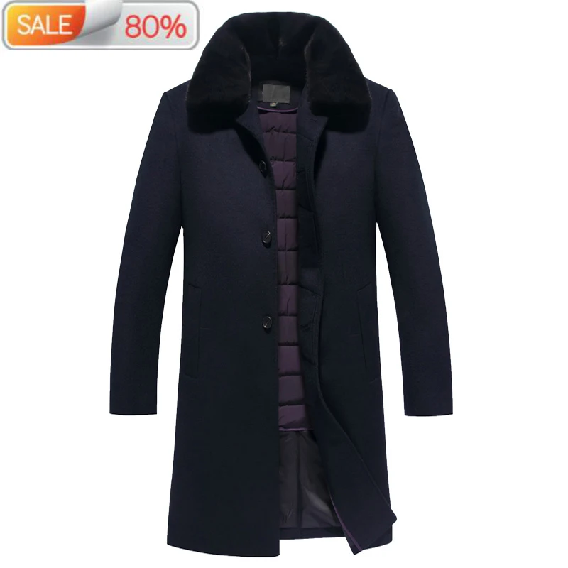 100%Wool Coat Winter Jacket Men 90% Duck Down Jackets Mens Mink Fur Collar Woolen Coats Plus Size JLK1ABZA013 ND1371 100%Wool Coat Winter Jacket Men 90% Duck Down Jackets Mens Mink Fur Collar Woolen Coats Plus Size JLK1ABZA013 ND1371